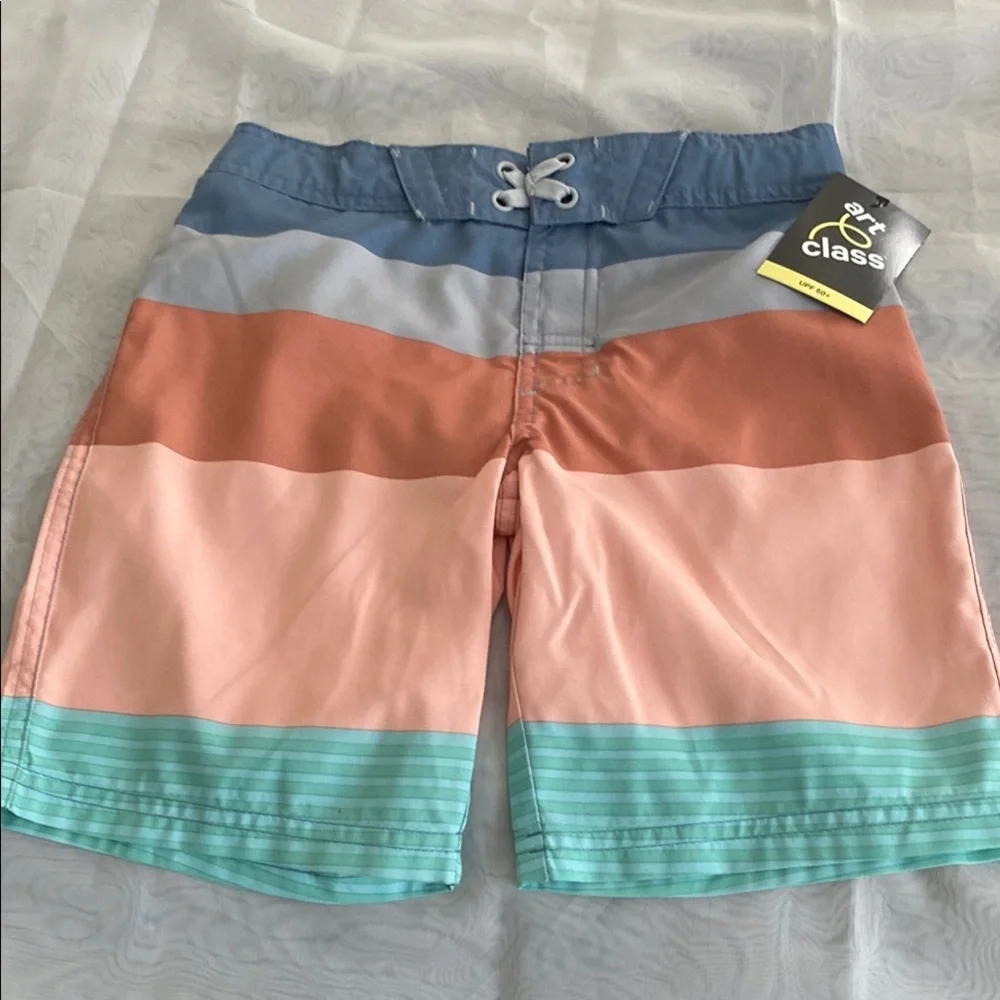 Art Class Blue and Gray Swim Trunks Classic Style